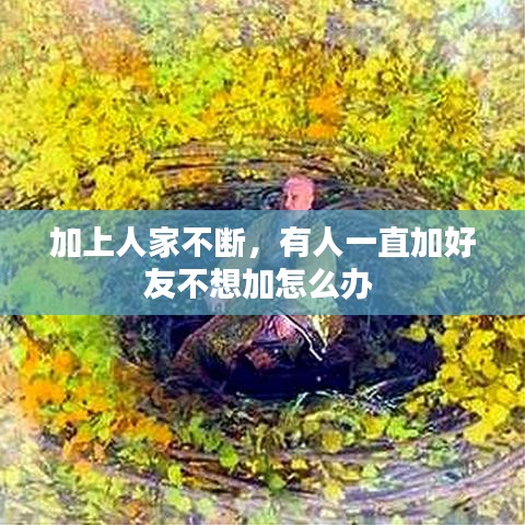 加上人家不断，有人一直加好友不想加怎么办 