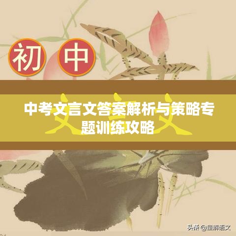中考文言文答案解析与策略专题训练攻略