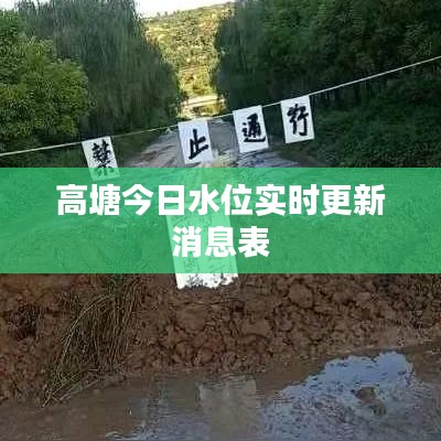 高塘今日水位实时更新消息表