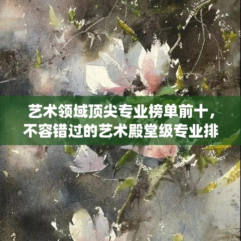艺术领域顶尖专业榜单前十，不容错过的艺术殿堂级专业排名！