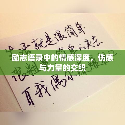 励志语录中的情感深度，伤感与力量的交织
