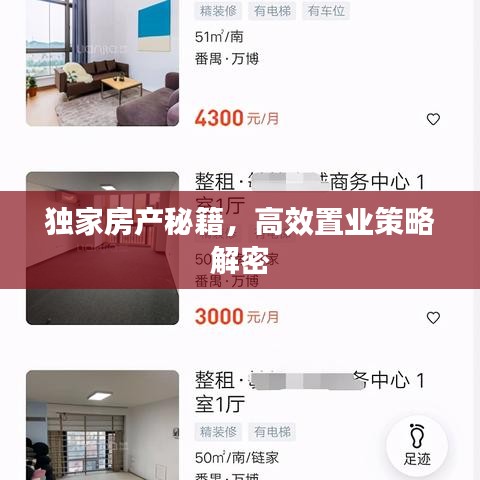 独家房产秘籍，高效置业策略解密