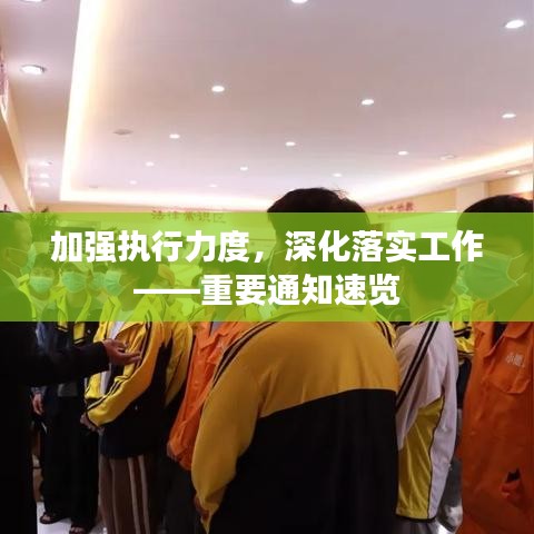 加强执行力度，深化落实工作——重要通知速览